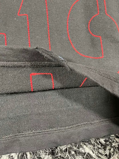 greg lauren hooded sweatshirt in black