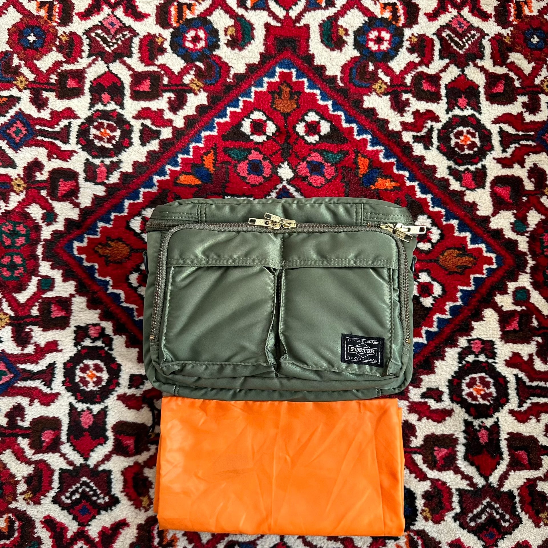 porter tanker camera bag in green