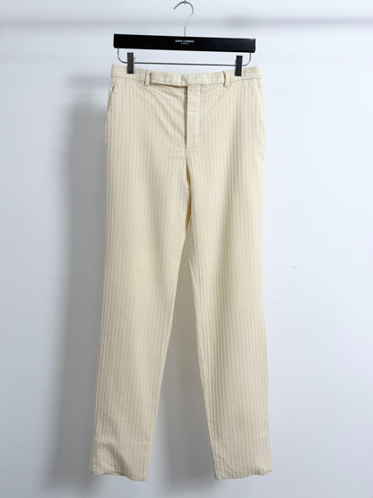 Saint Laurent Beige Pinstripe Suit