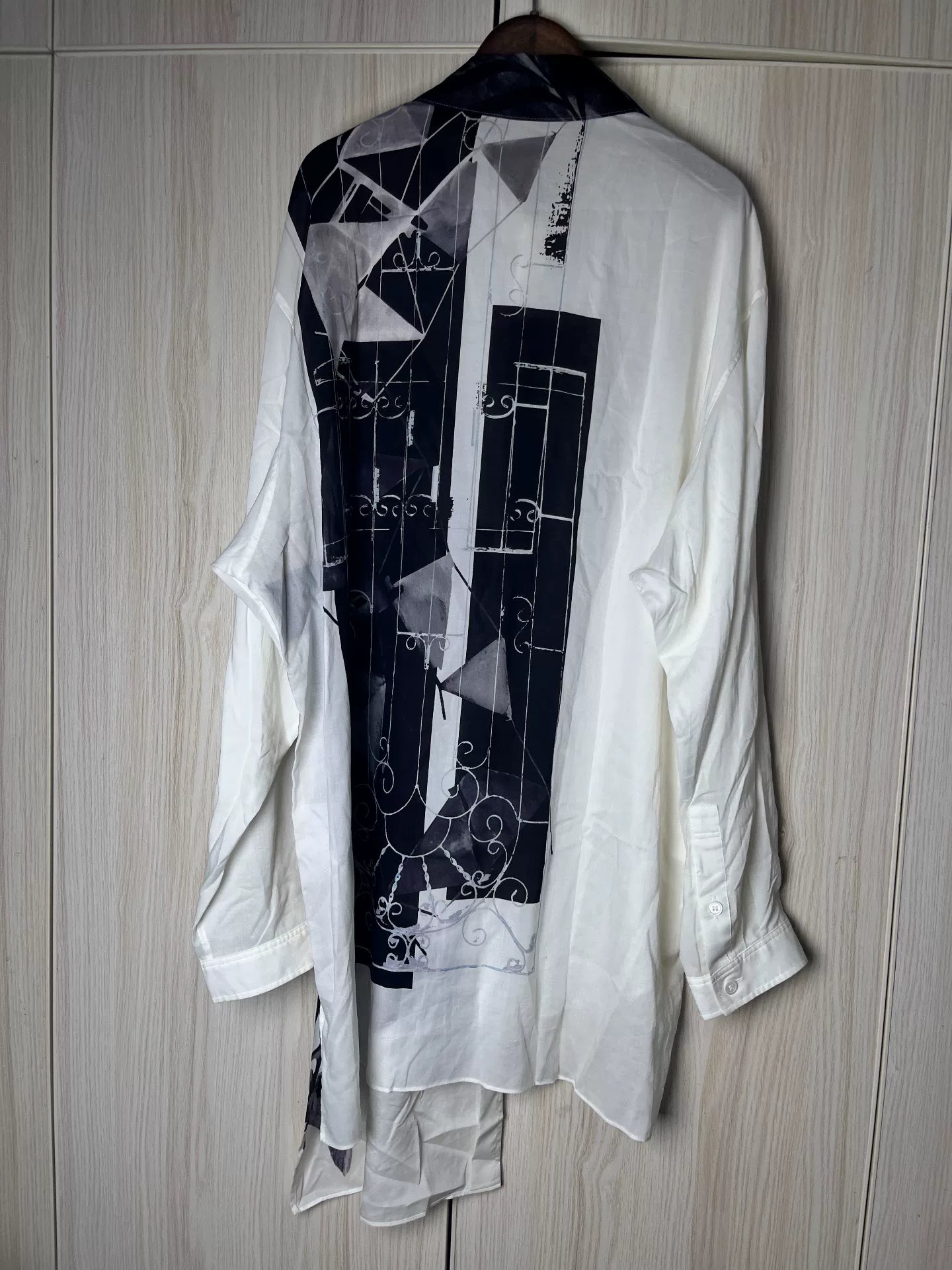 Yohji Yamamoto Asymmetrical Print Shirt