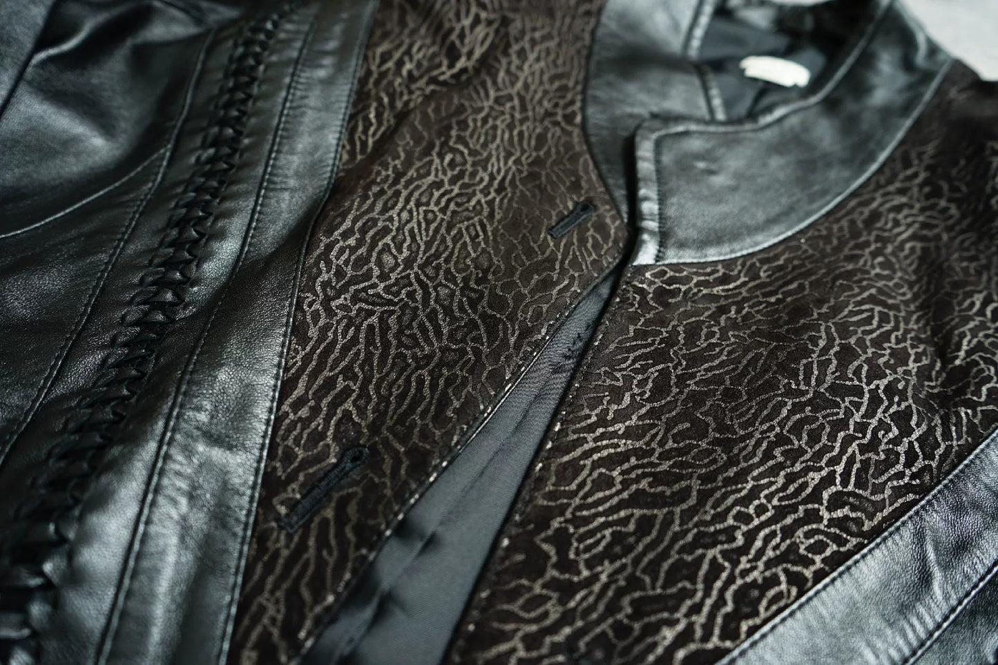 Dries Van Noten Leopard Patchwork Leather Jacket