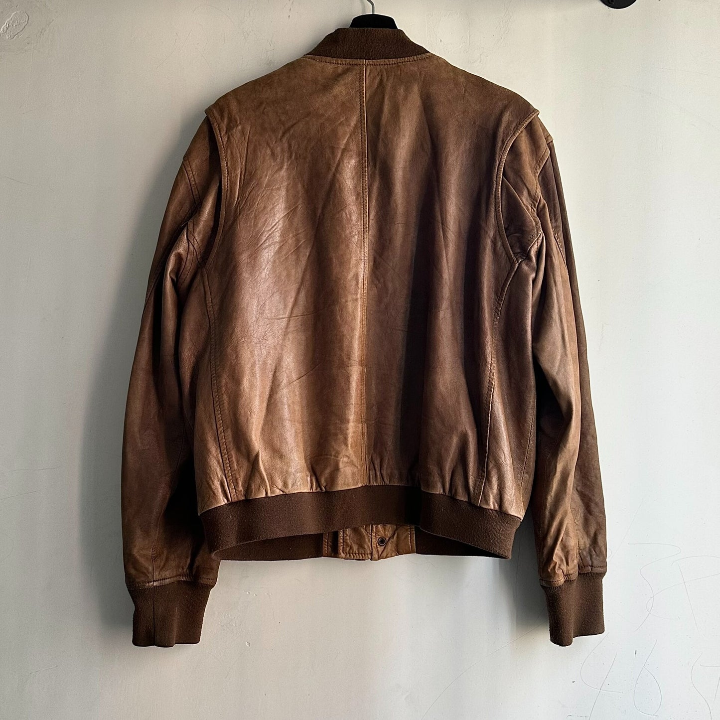 vintage katharine hamnett leather jacket