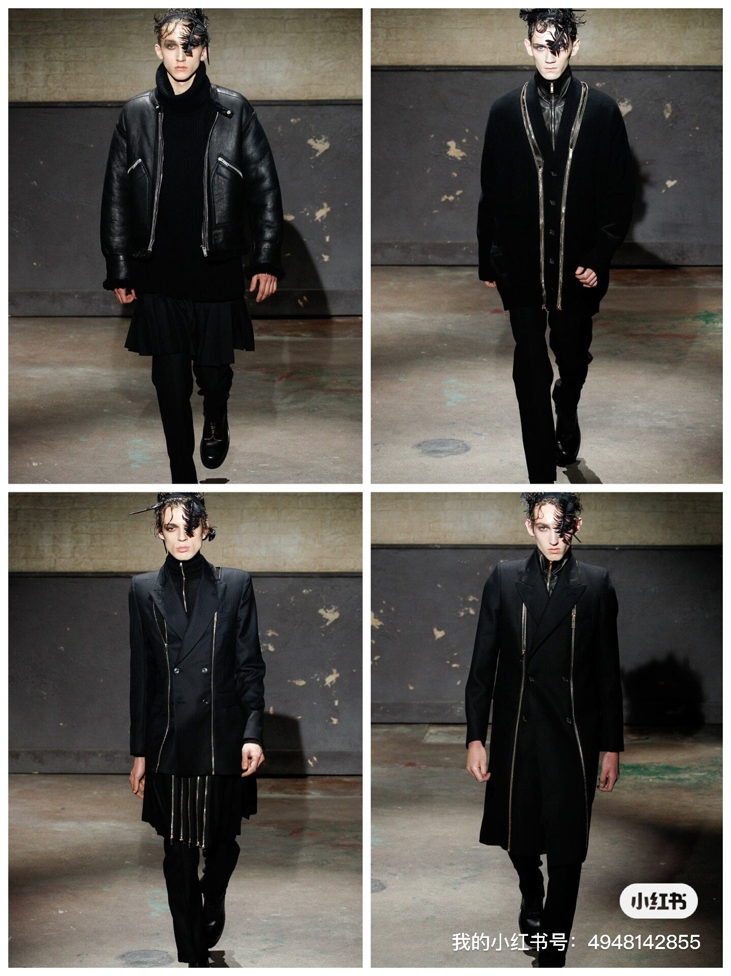 alexander mcqueen fw14 double zipper sweatshirt