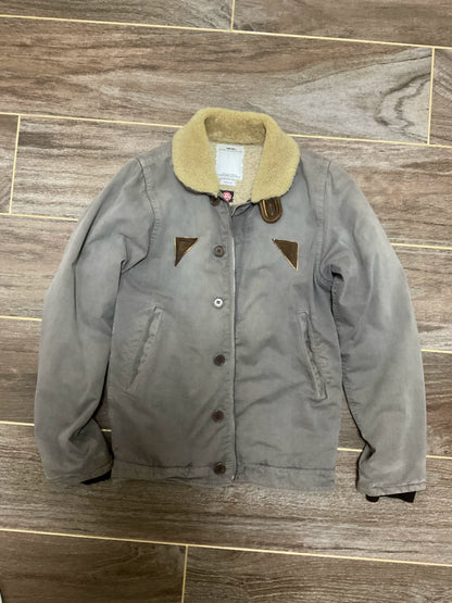 Visvim Deckhand Gray Fur Collar Jacket