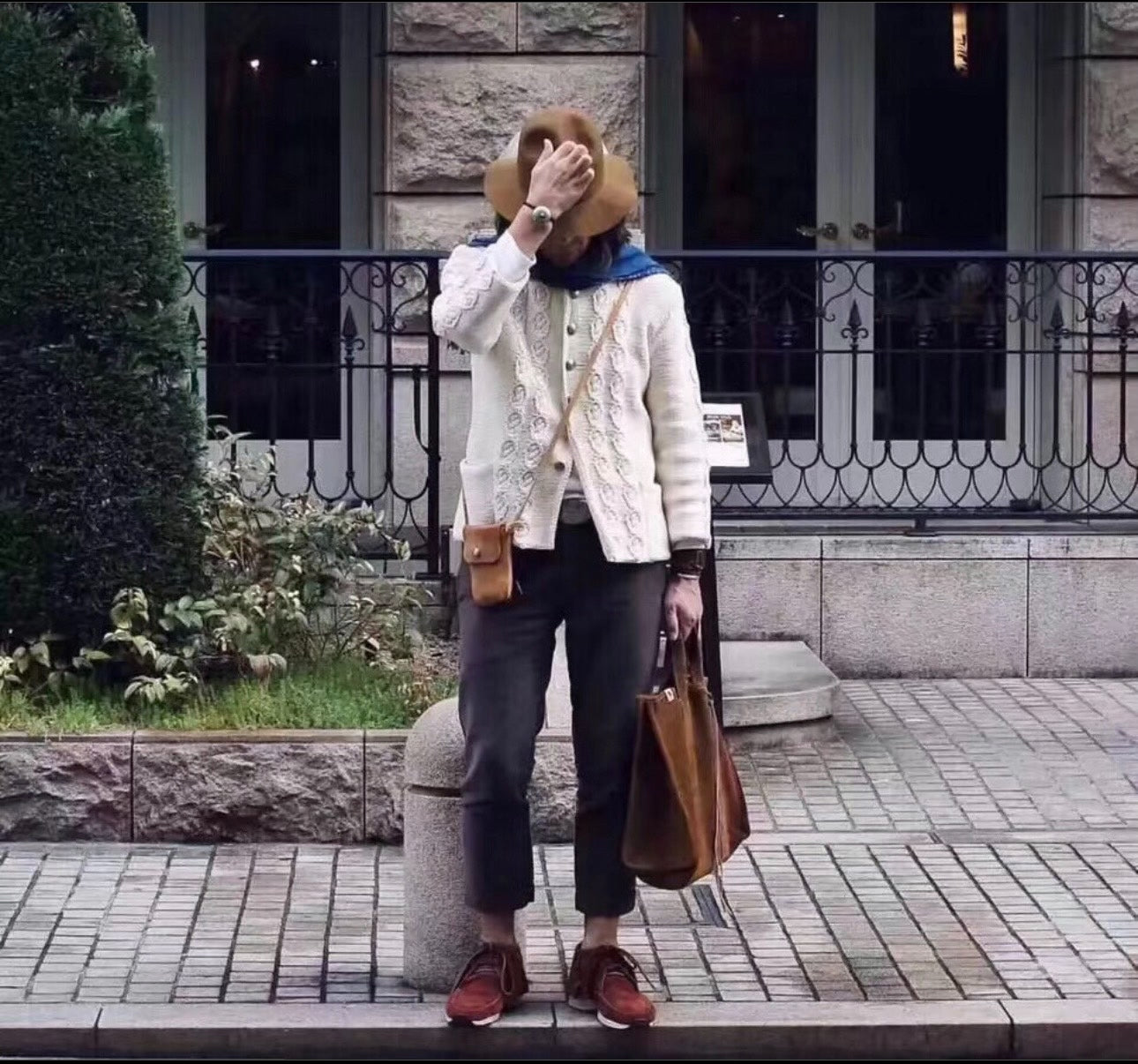 visvim highland knit bucky coverall ivory