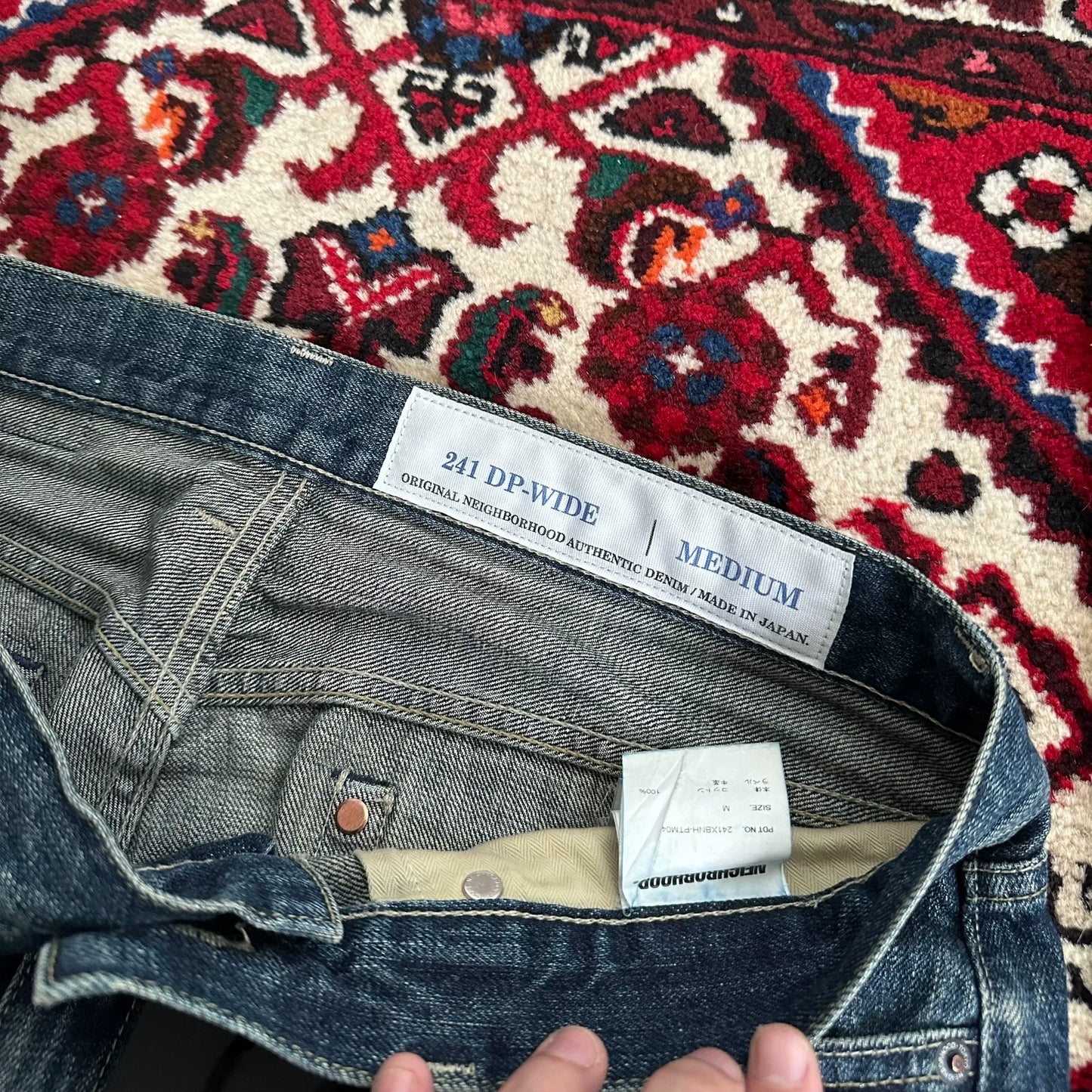 neighborhood wide leg denim pants M size