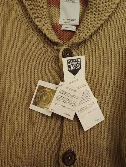 VISVIM Beige Mud-Dyed Cross Cardigan