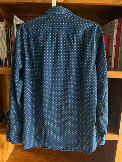 stunning blue dye RRL button-up shirt