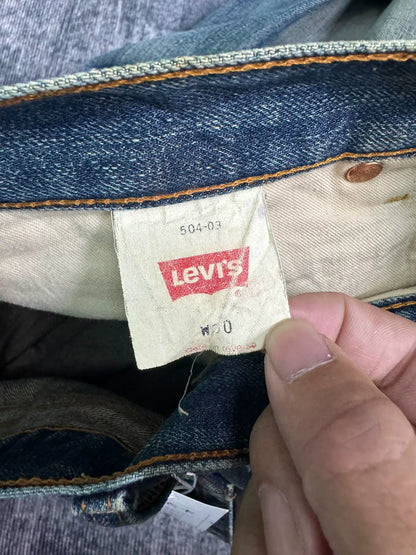 Vintage Levi's 504 Japanese Washed Blue Jeans