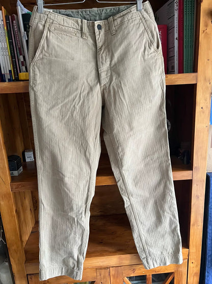 vintage khaki military style pants