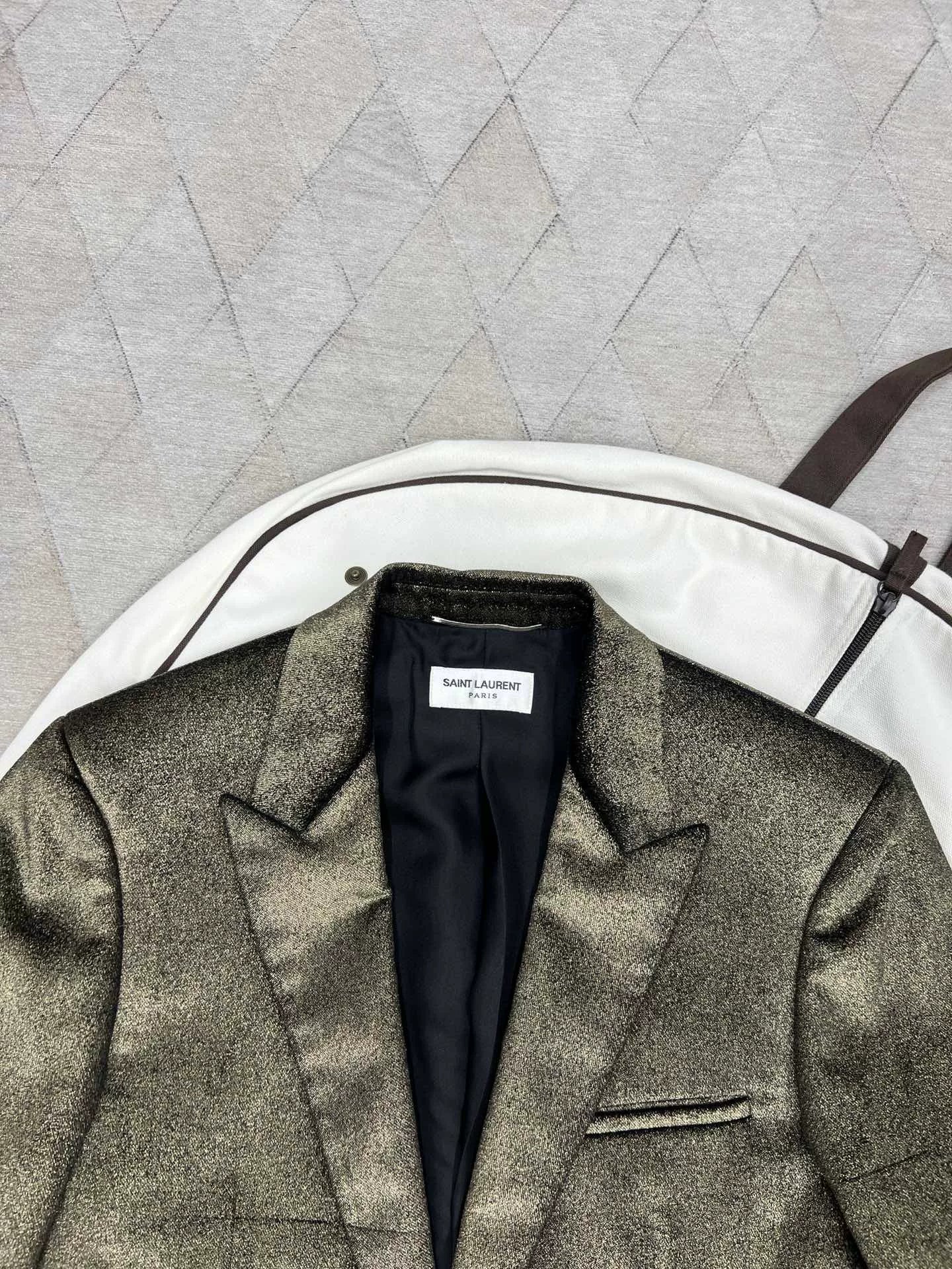 Saint Laurent Gold Velvet Blazer