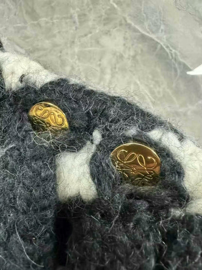 black and white striped wool sweater