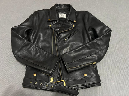 Custom Cowhide Leather Biker Jacket