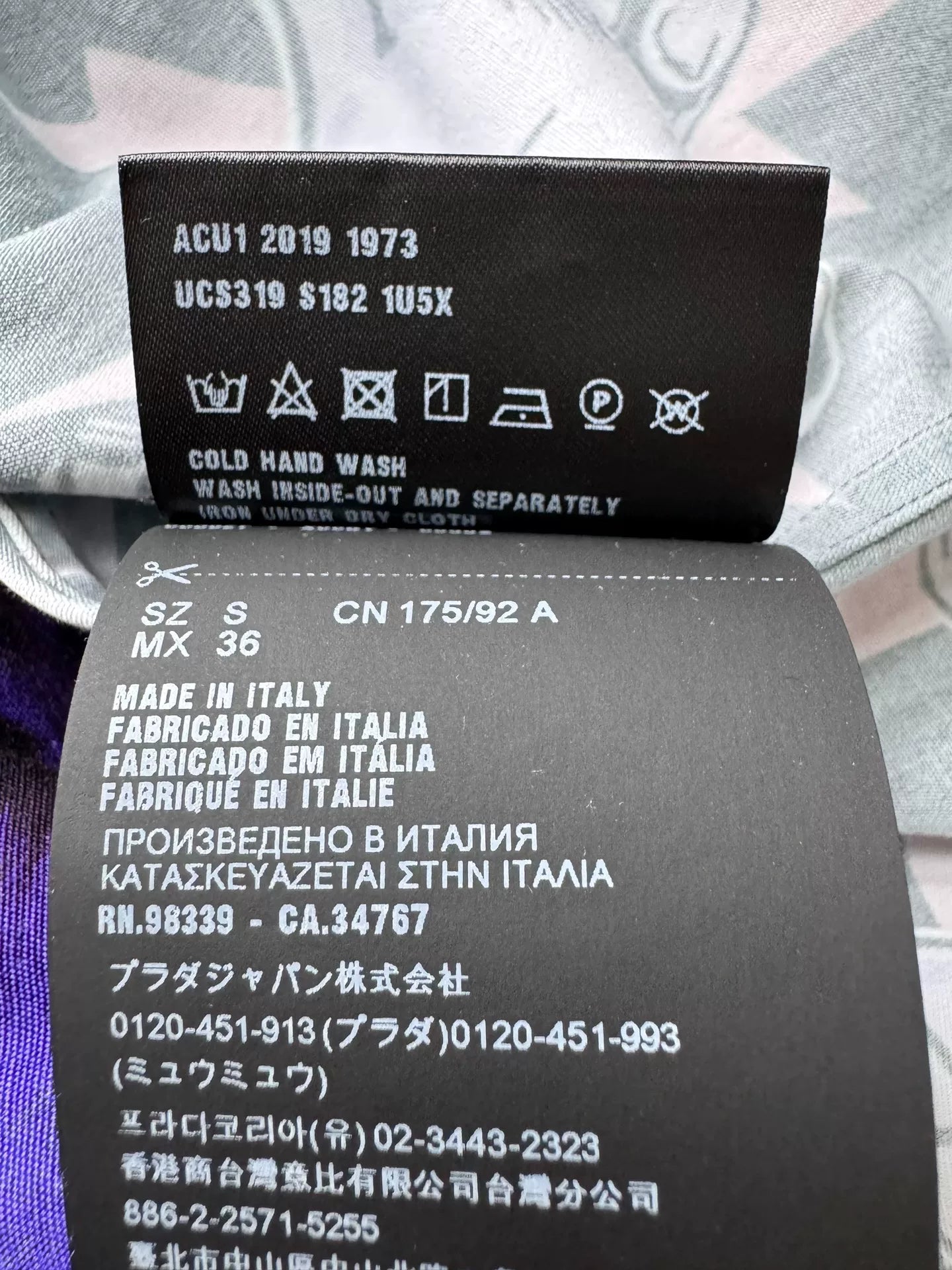 PRADA AW19 Short Sleeve Shirt