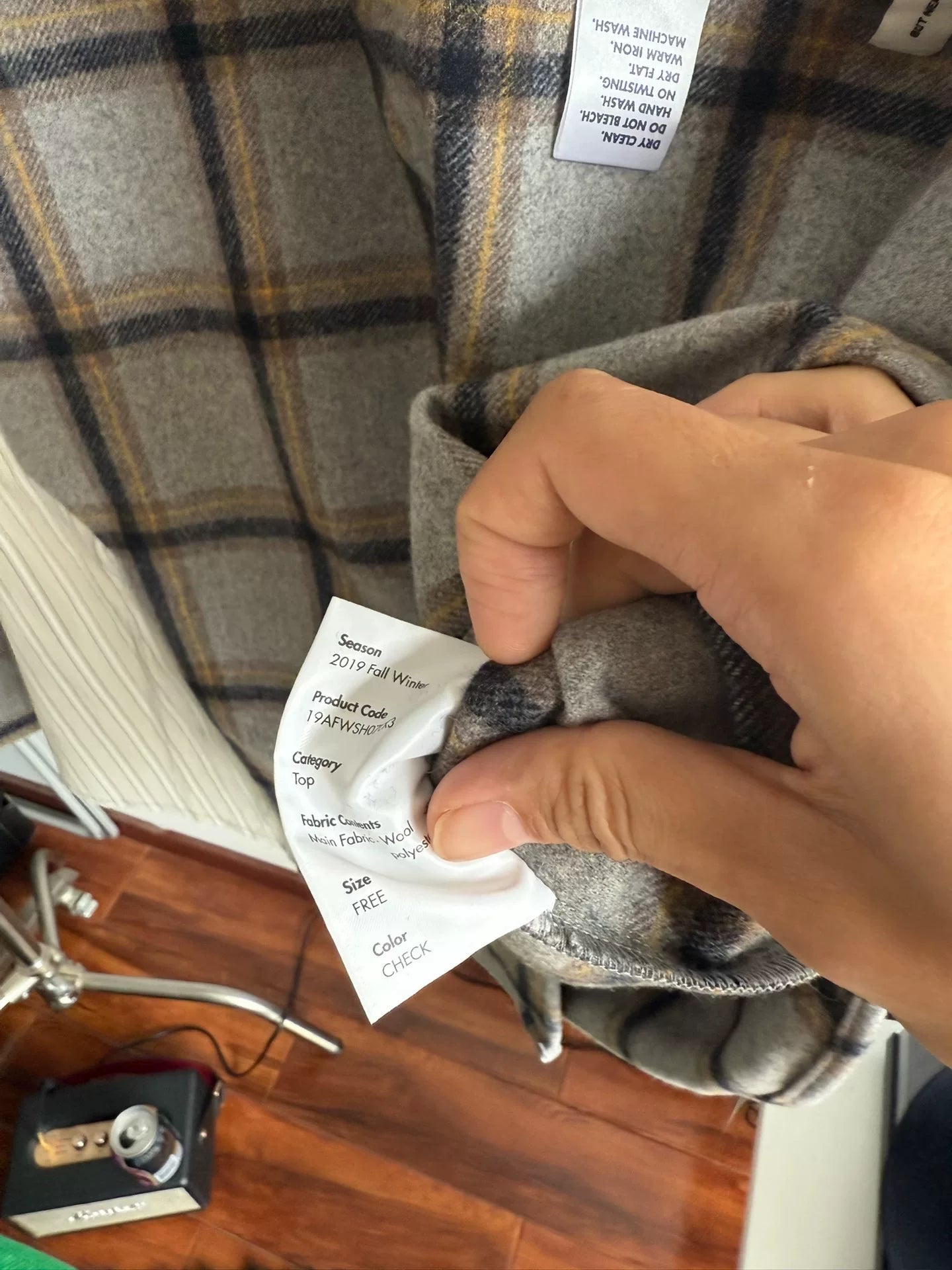 Ader Error Plaid Wool Shirt