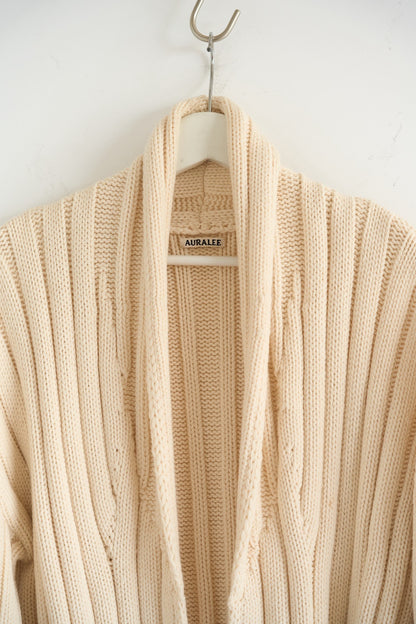 Auralee Belted Wool Knit Coat