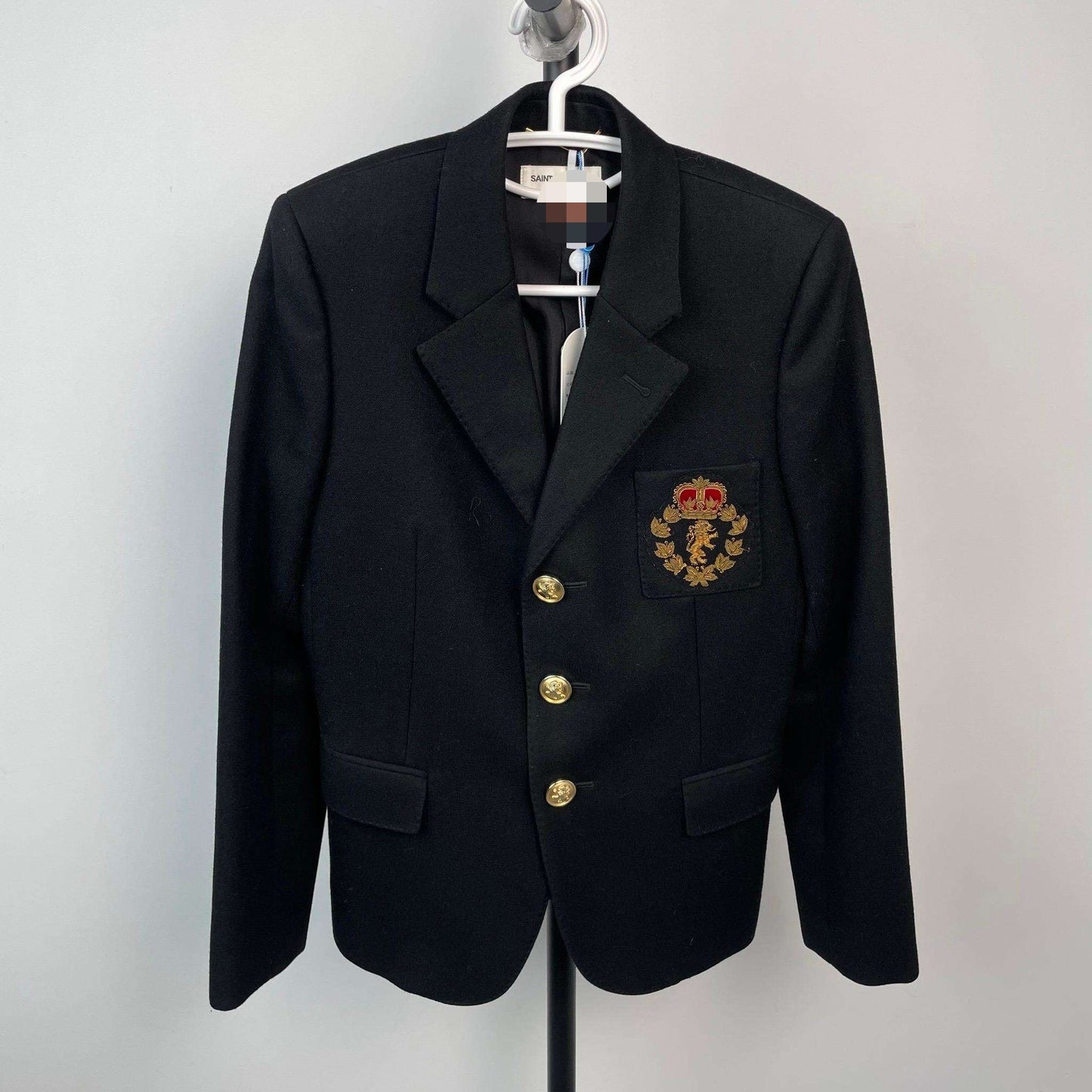 Saint Laurent Black Wool/Silk Blazer