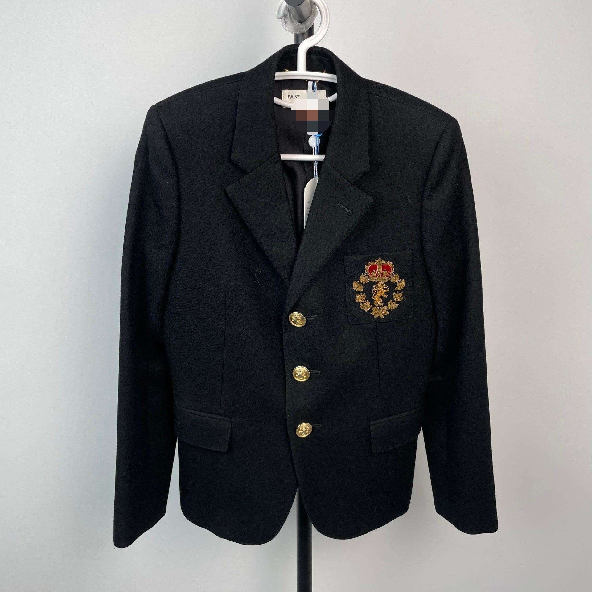 Saint Laurent Black Wool/Silk Blazer