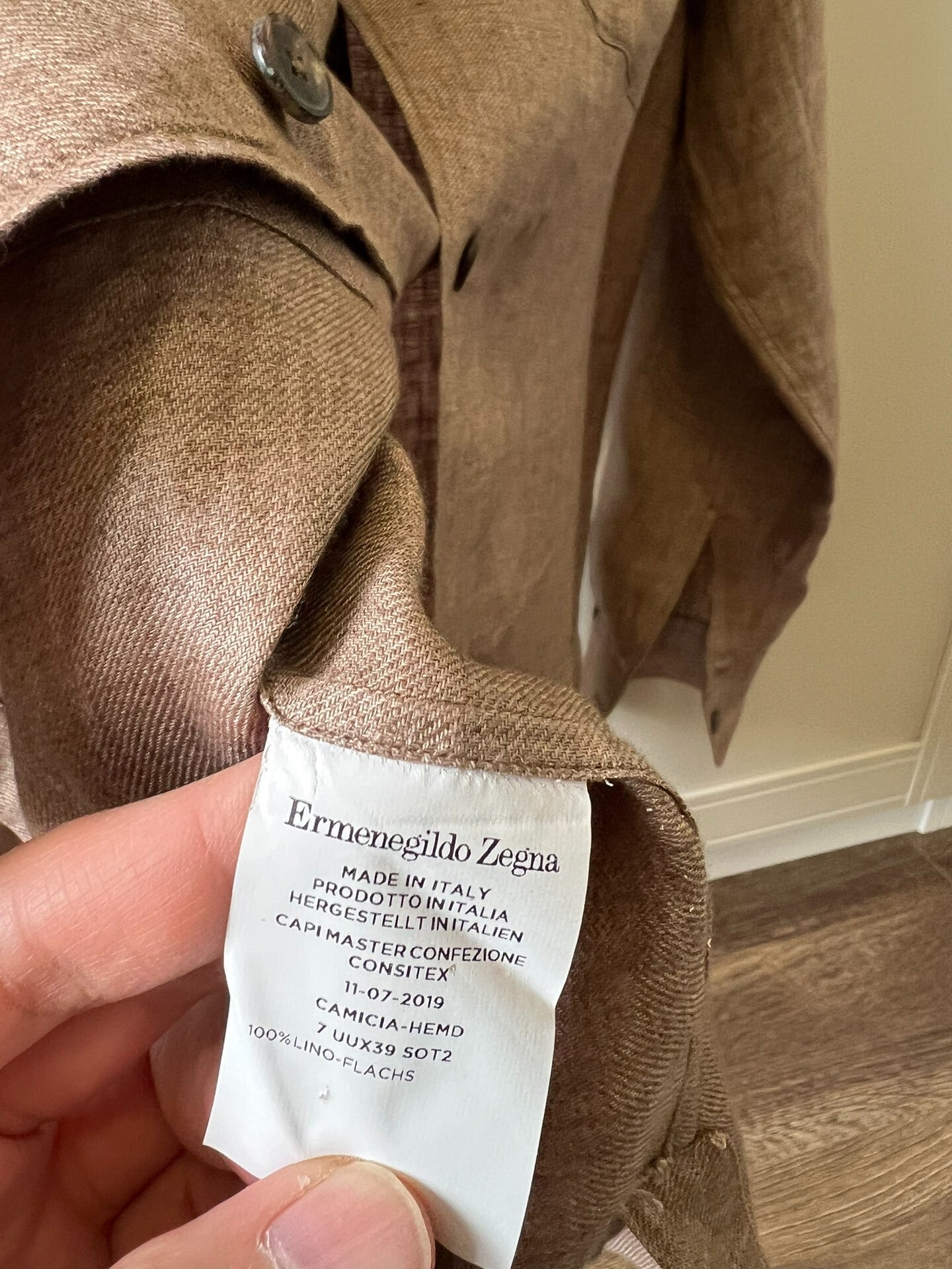 Ermenegildo Zegna Linen Overshirt Size M