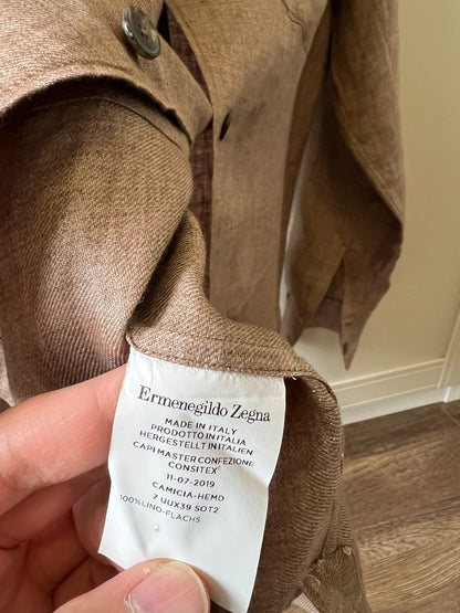 Ermenegildo Zegna Linen Overshirt Size M
