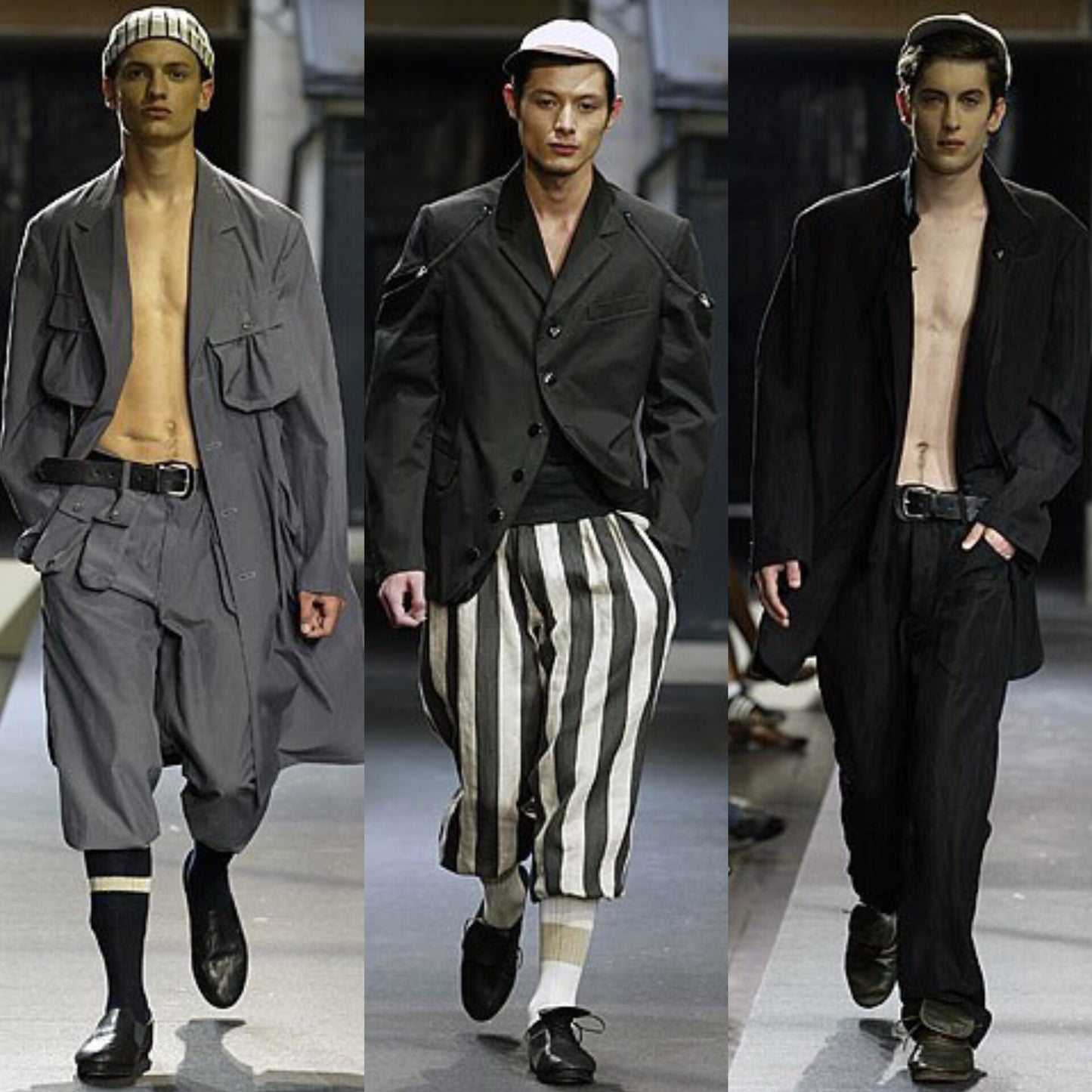 Yohji Yamamoto Striped Baseball Cap