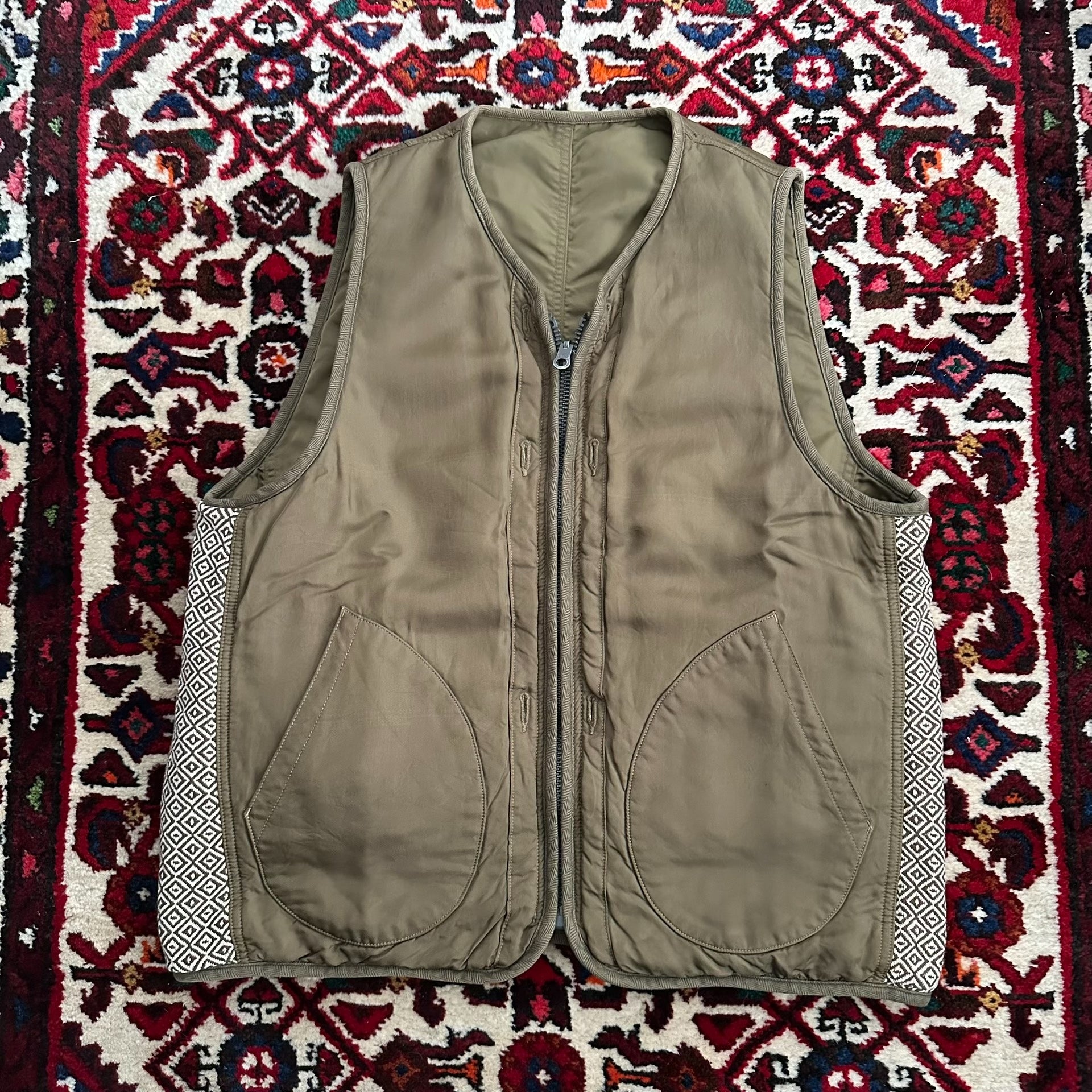 visvim iris liner vest in nylon
