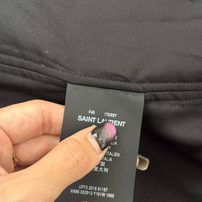 Saint Laurent Graffiti Embroidery Bomber Jacket