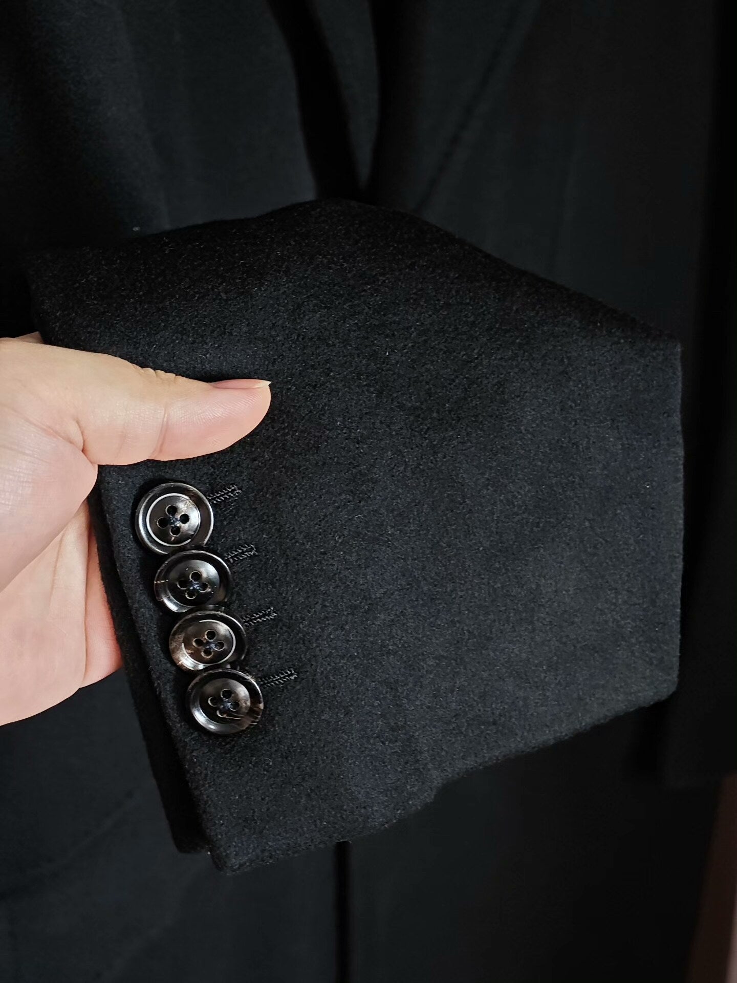 Zegna Black Cashmere Overcoat