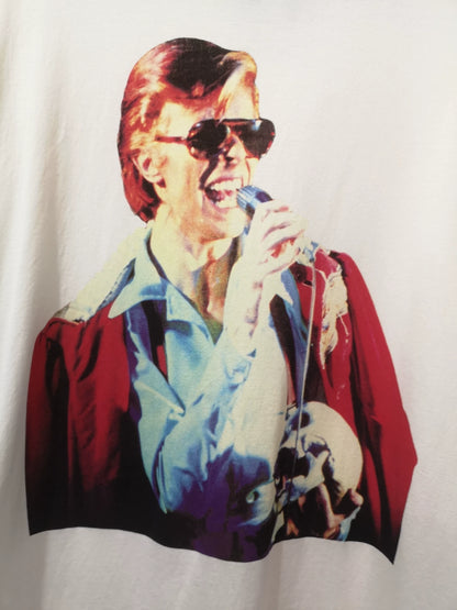 david bowie graphic t-shirt in white