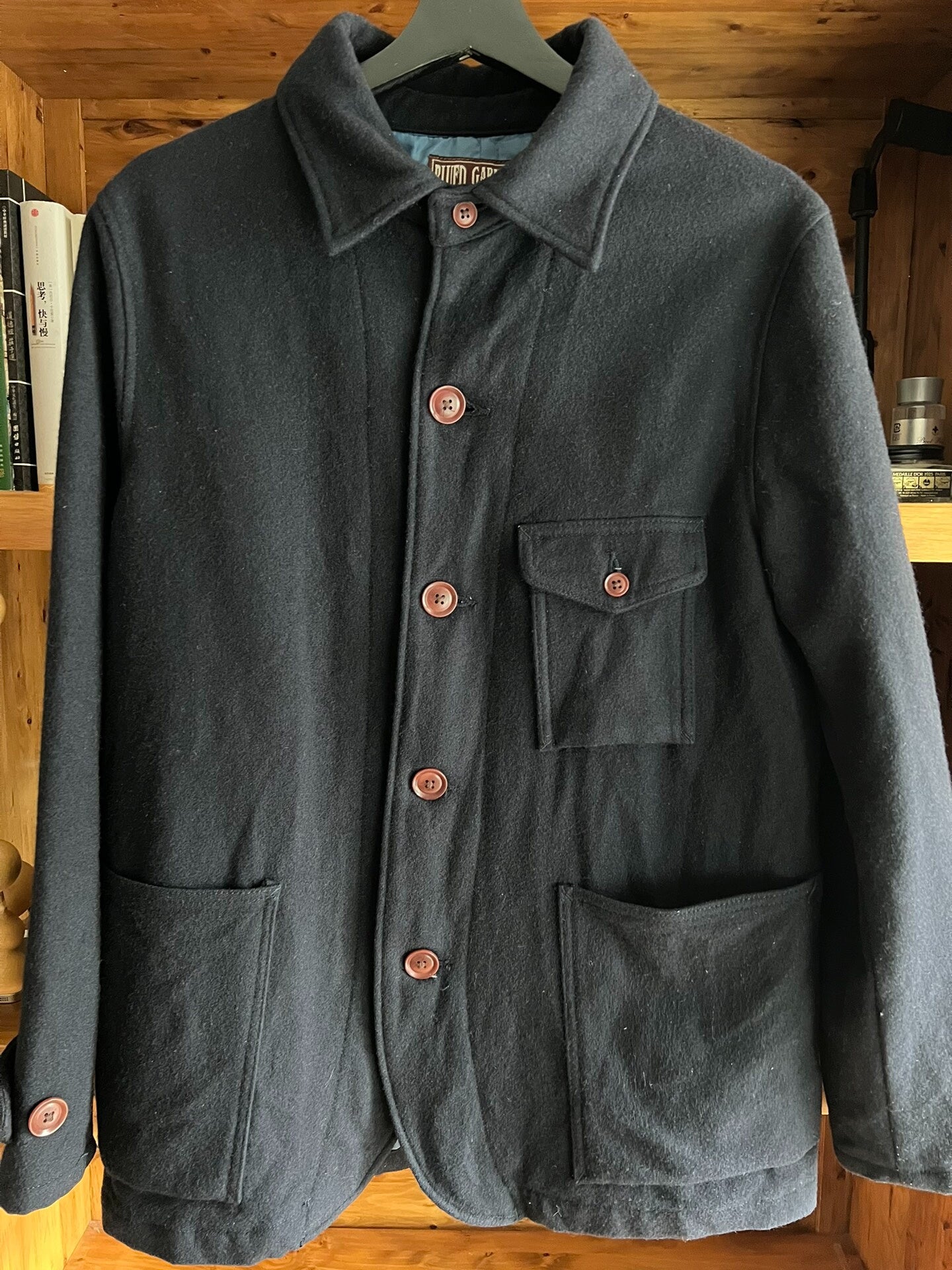 momotaro wool jacket deep blue stylish design