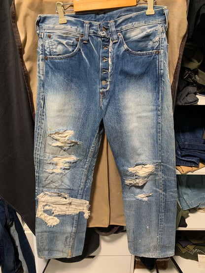 classic distressed high-end jeans lvc