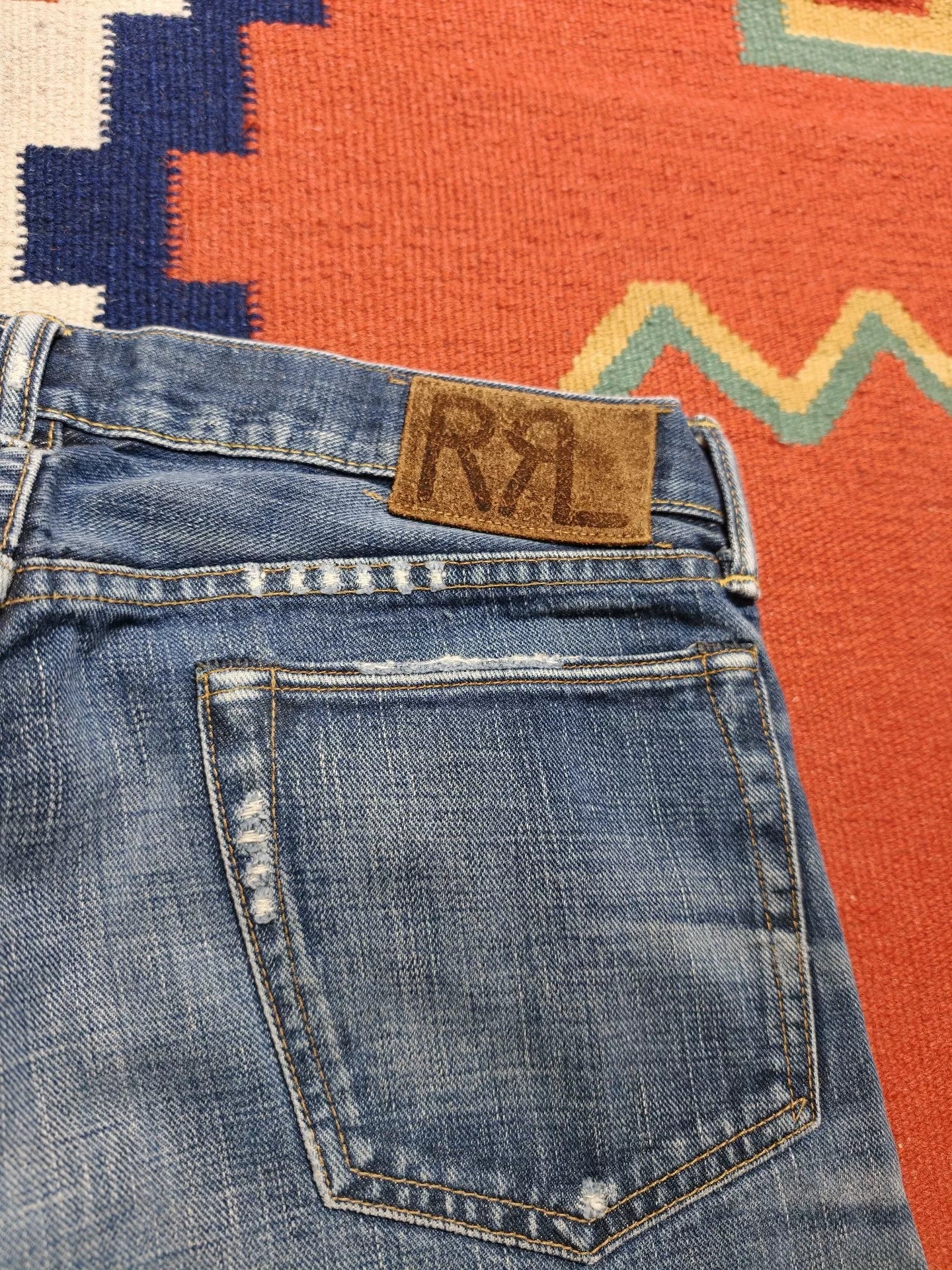 RRL Selvedge Yellow Mud Dyed Jeans