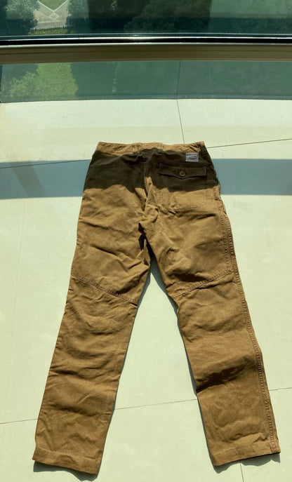 rare freewheelers work pants in caramel color