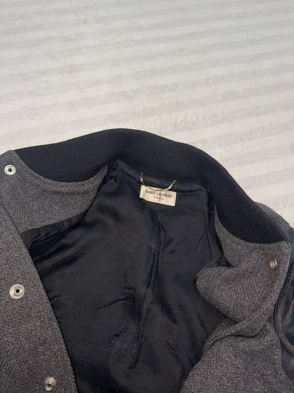 Saint Laurent Gray Baseball Jacket