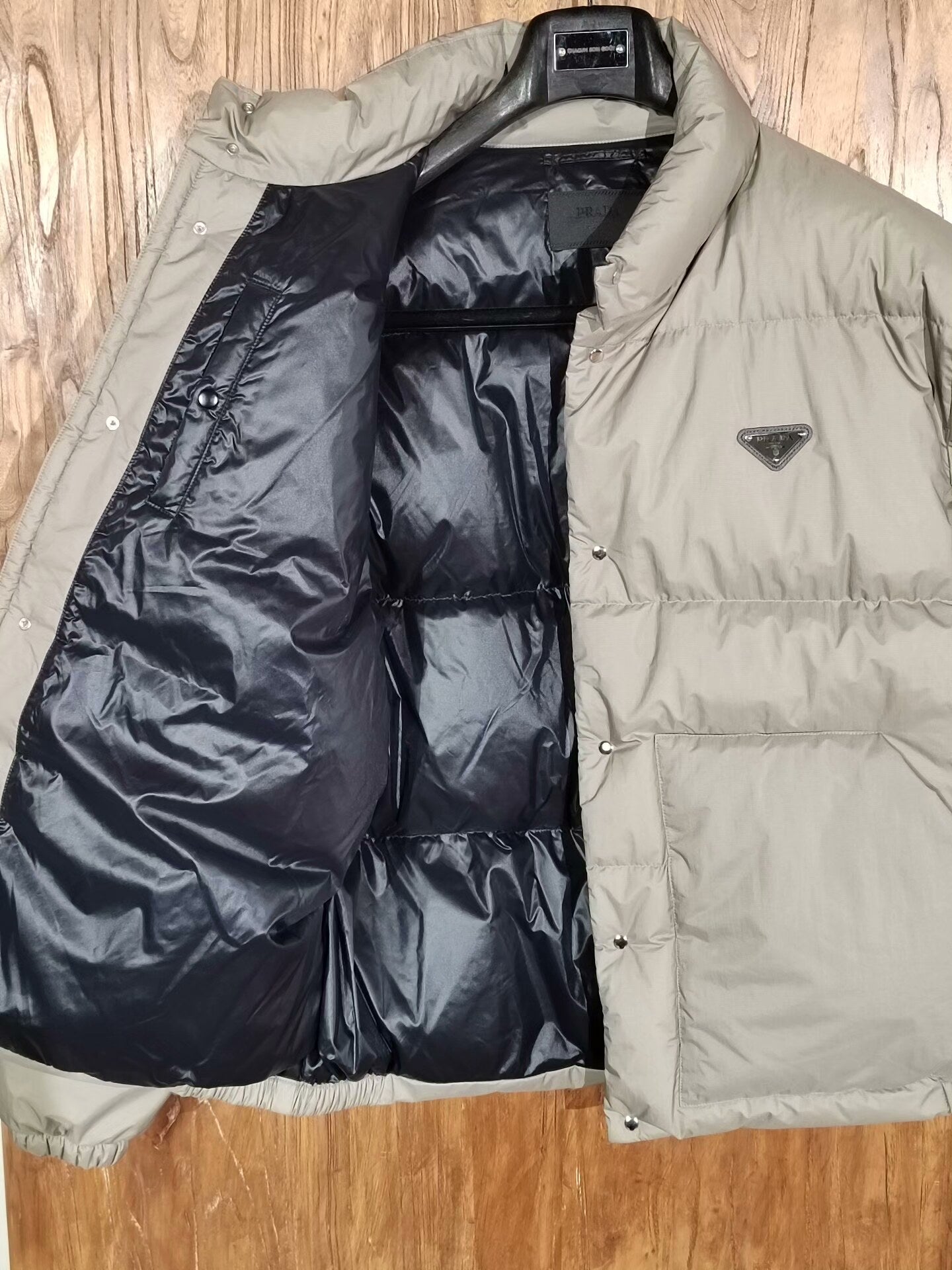 Prada Down Jacket in Gray Color