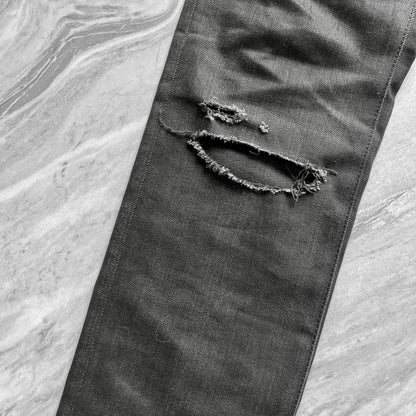 Saint Laurent 16SS Distressed Black Jeans