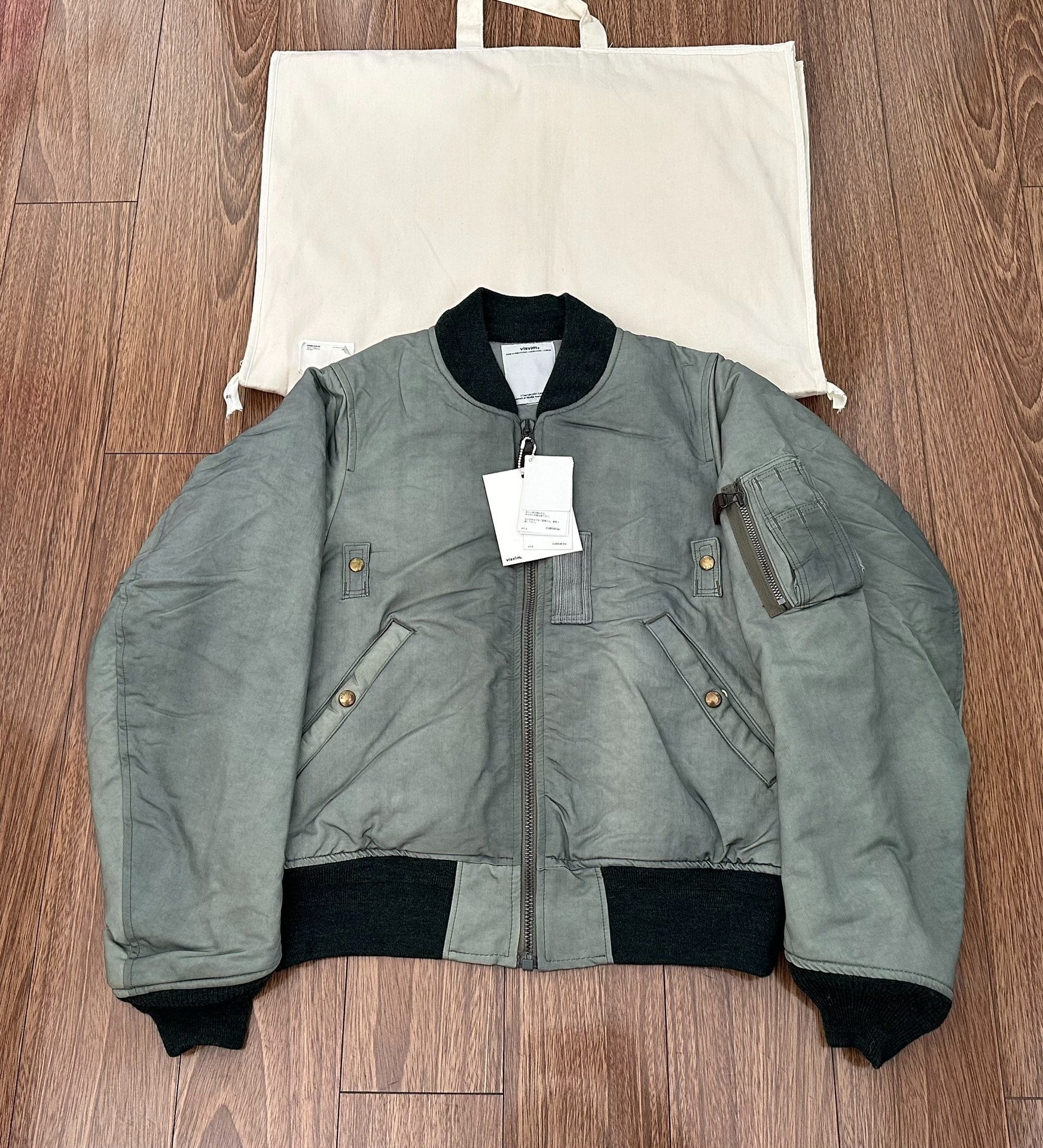visvim thorson jacket ma-1 in green