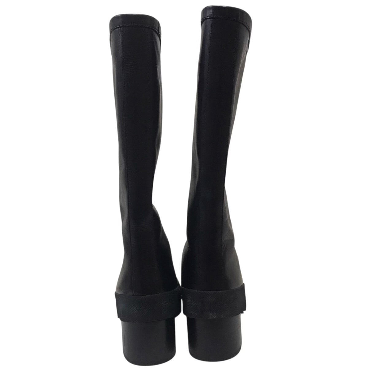 raf simons black leather boots size 43