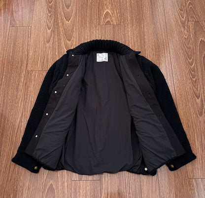 sacai x carhartt wool knit jacket