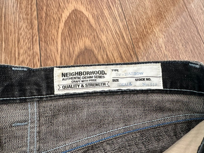 neighborhood metal savage narrow denim pants