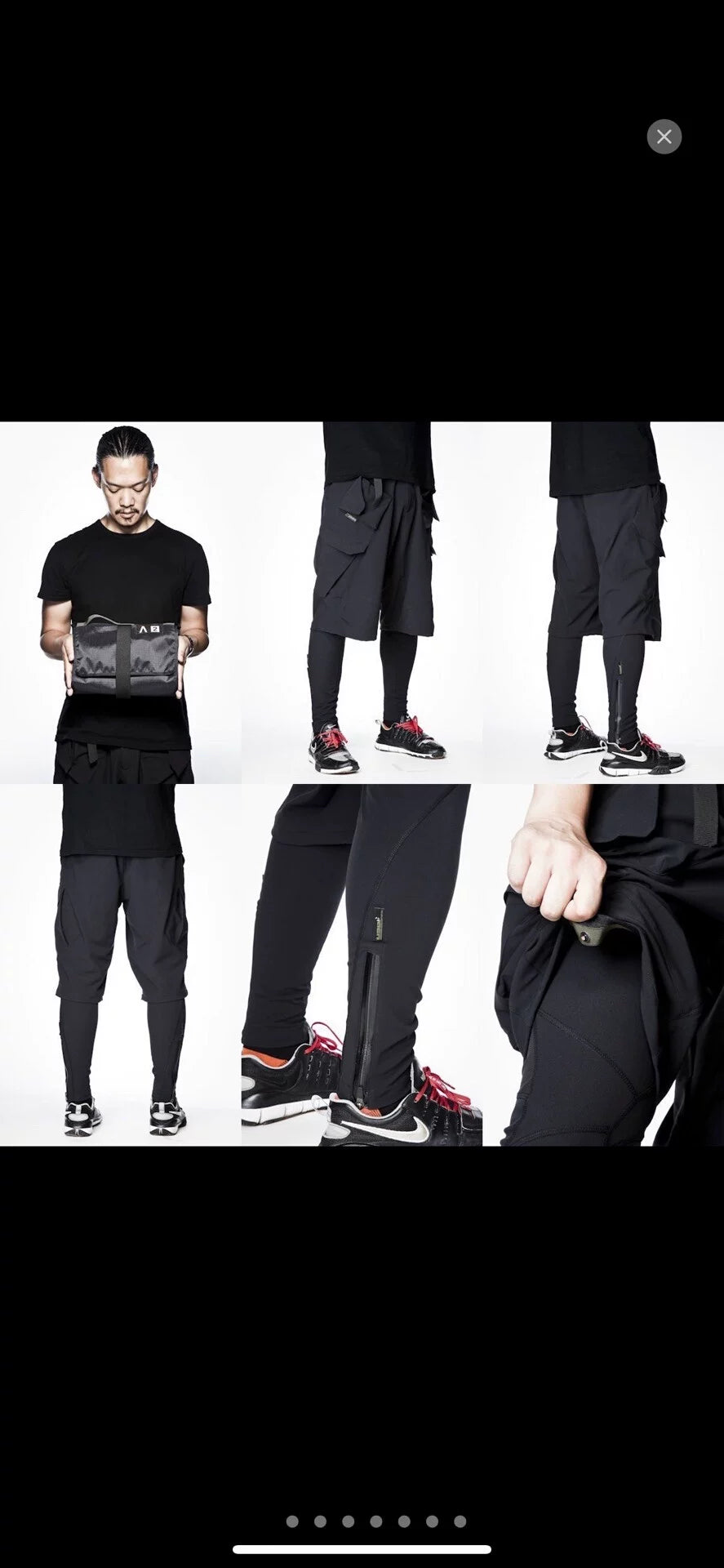 acronym set 2-sp3 shorts with leg sleeves