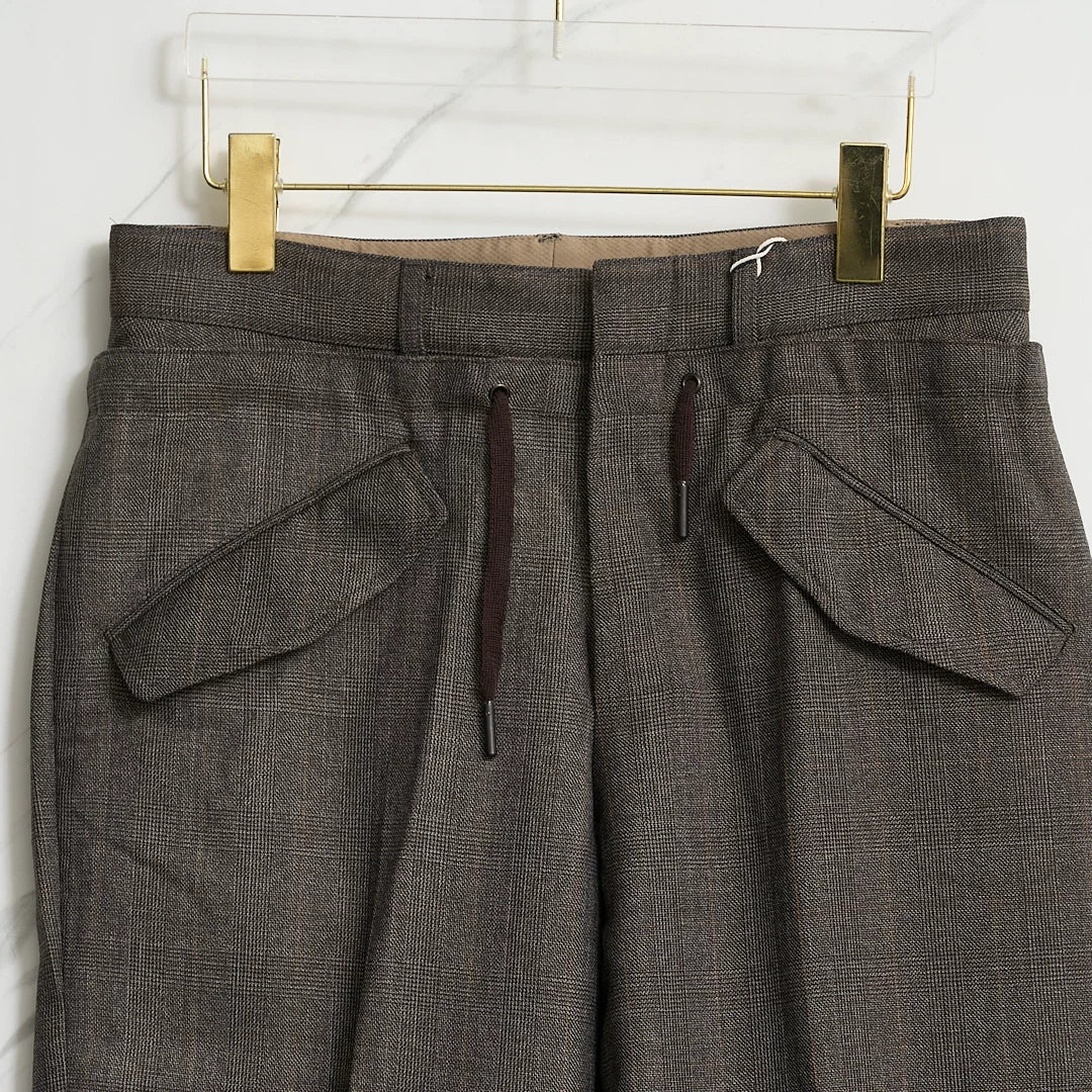 Saint Laurent Men's Checkered Drawstring Pants