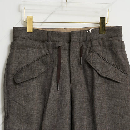 Saint Laurent Men's Checkered Drawstring Pants