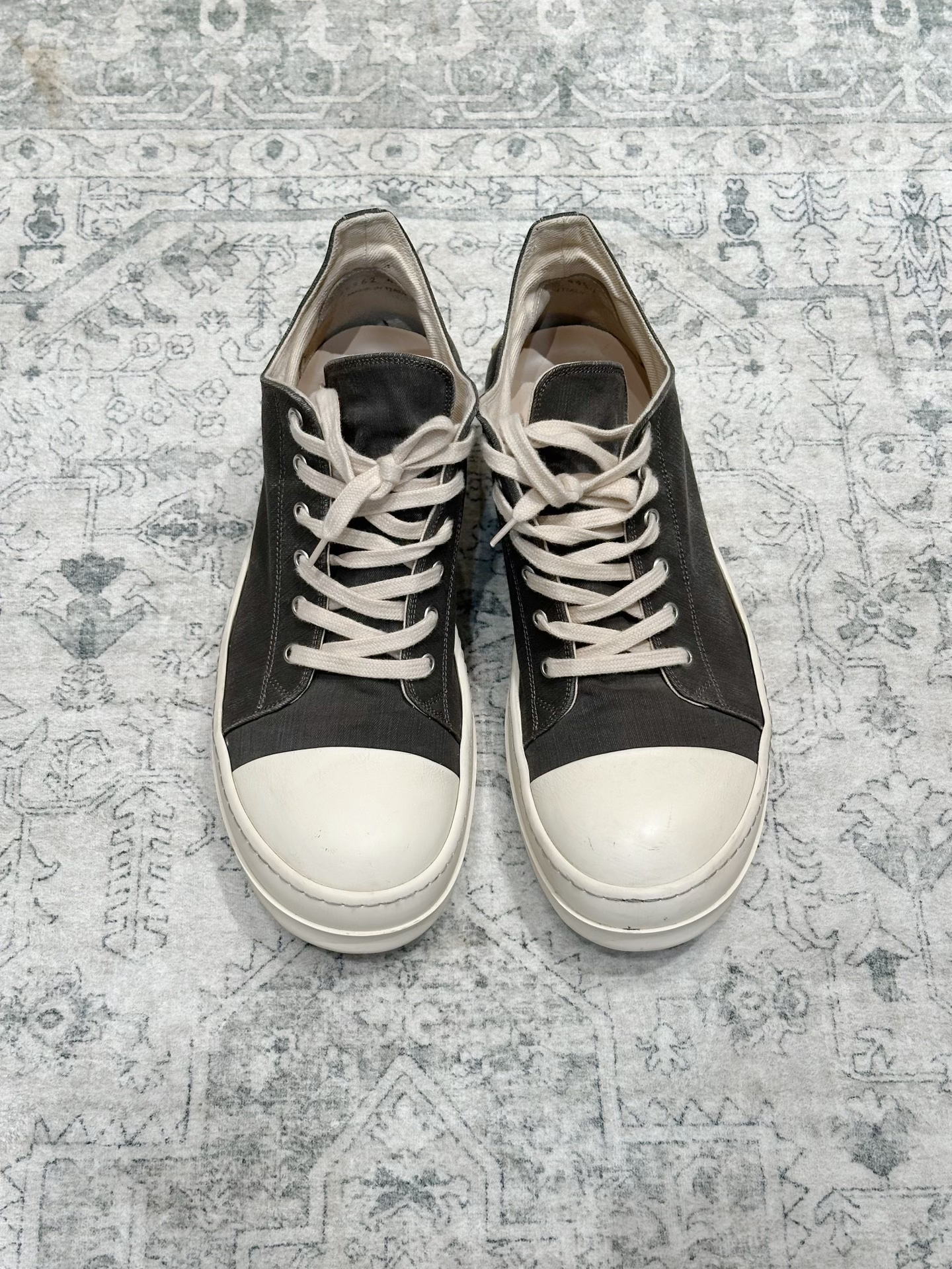 Rick Owens x Converse Gray Canvas Low Top