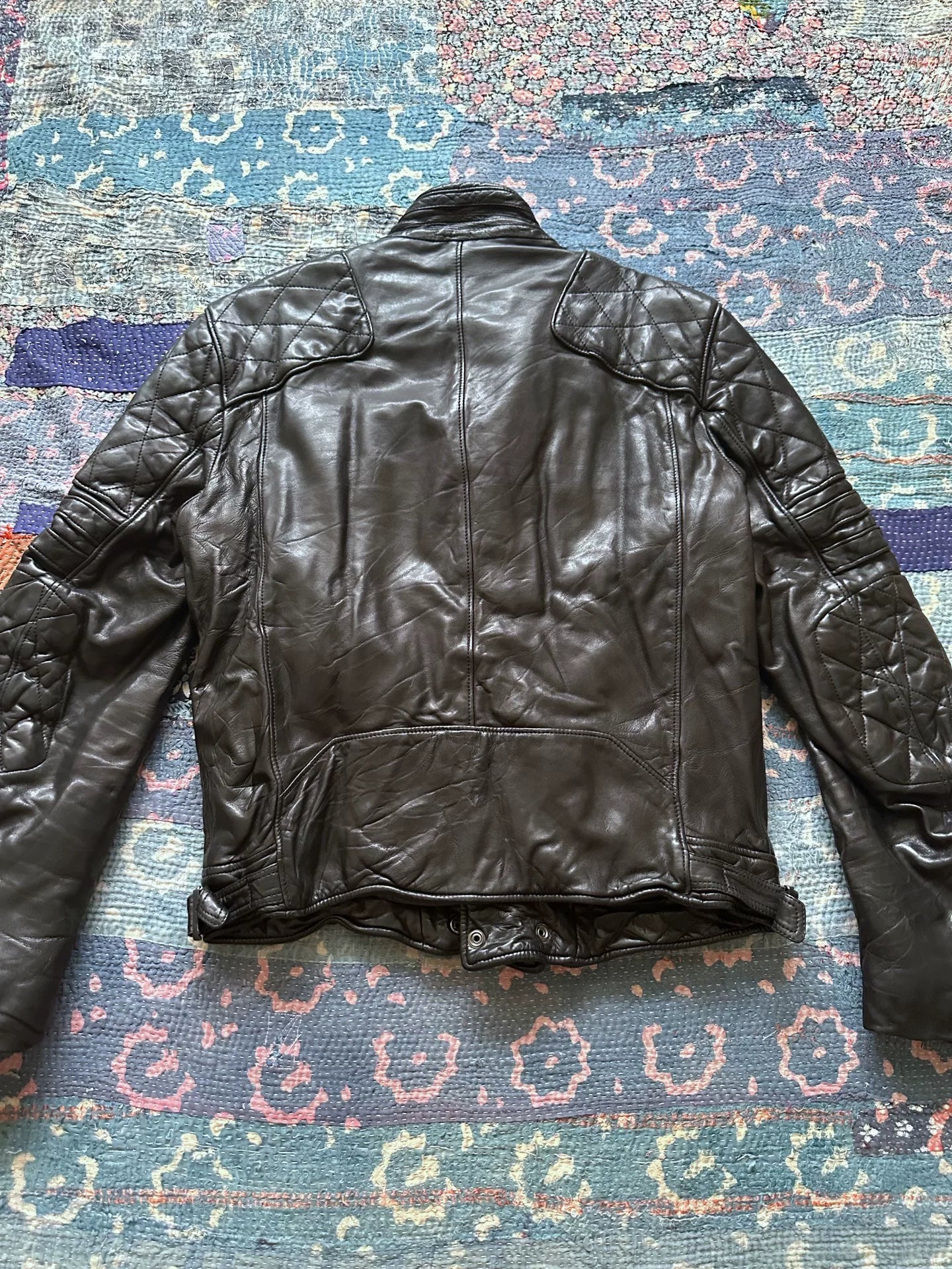 ralph lauren black label motorcycle leather jacket