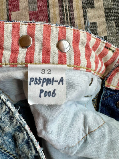 distressed blue denim jeans by Prps