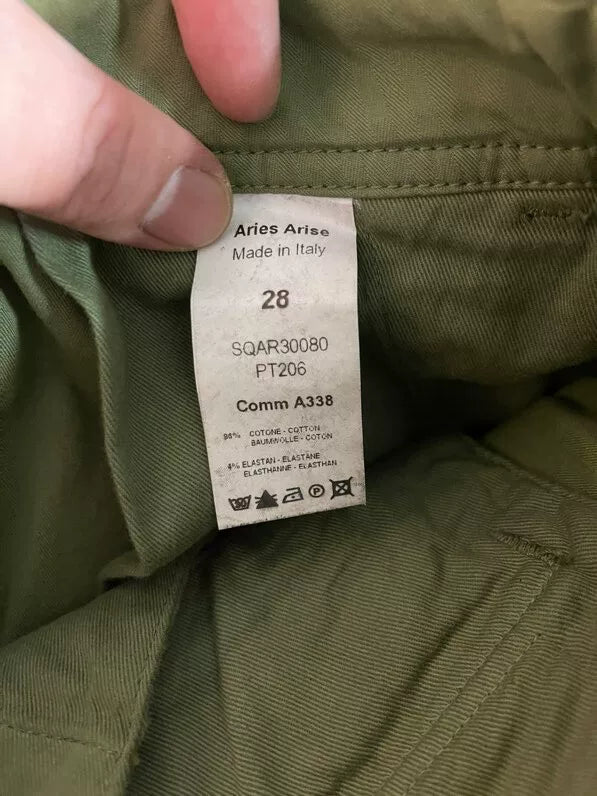olive green cargo pants from Aries brand
