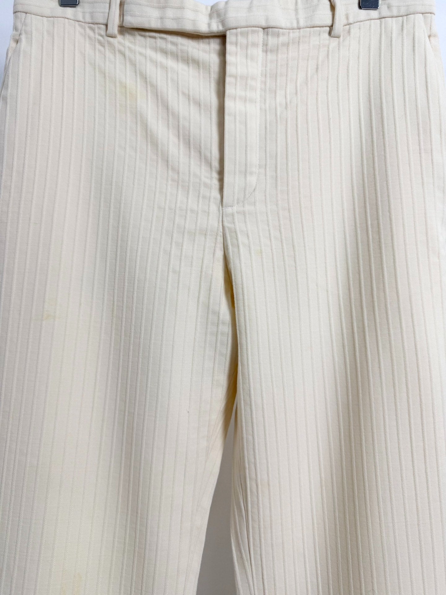 Saint Laurent Beige Pinstripe Suit