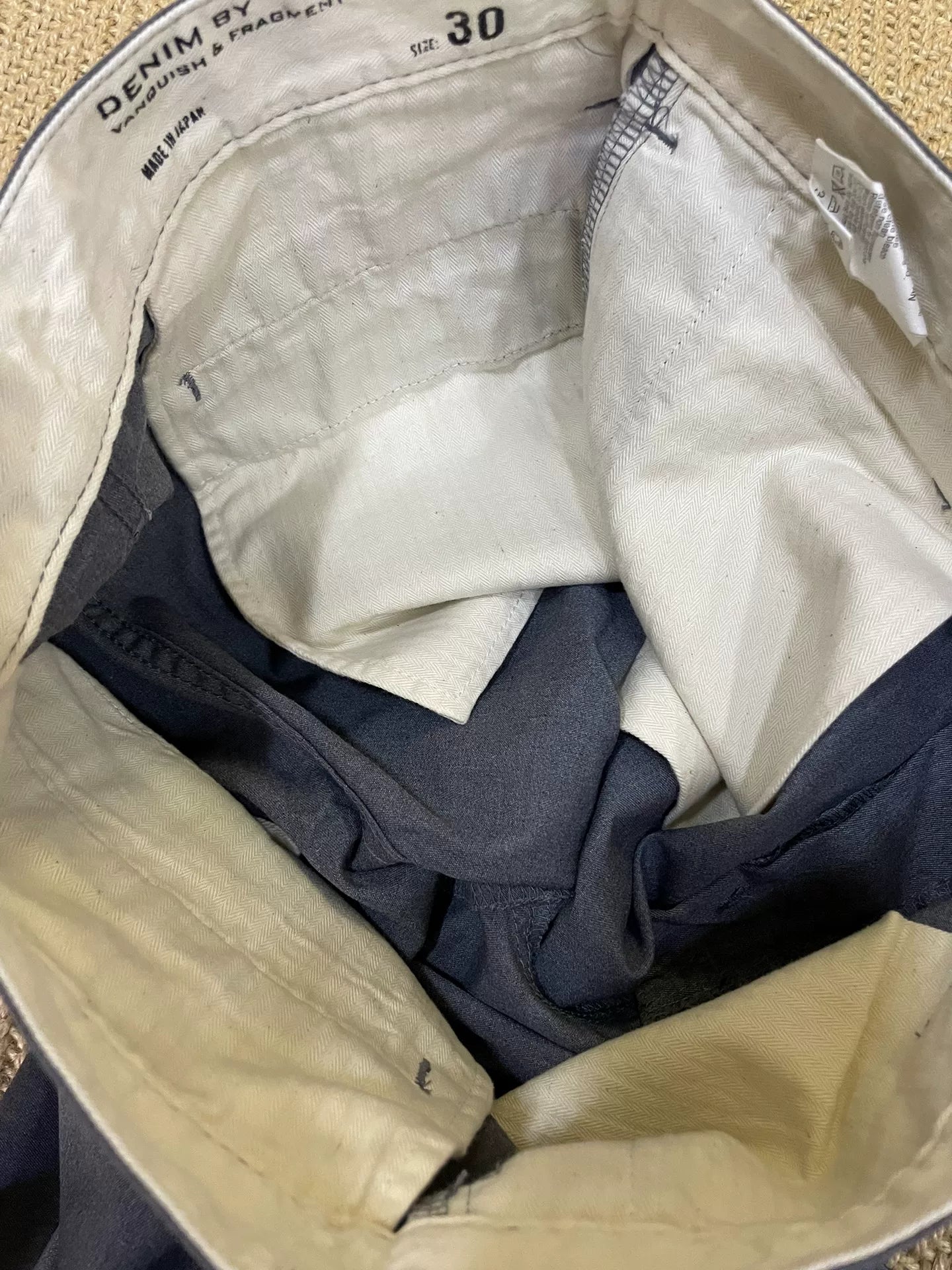 casual denim pants by vanquish & fragment