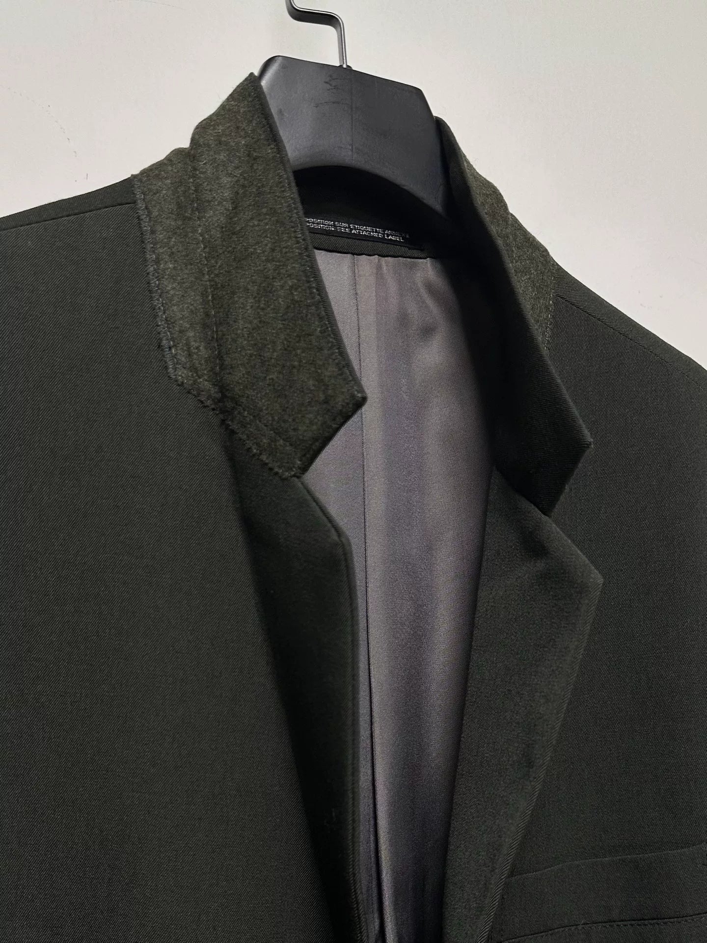 deep moss green wool long coat